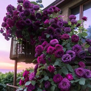 Роза Плетистая Плум Пэшн купить по цене от 610р. в интернет-магазине «Посадика» с доставкой почтой в в Комсомольск-на-Амурее и по всей России – [изображение №1].